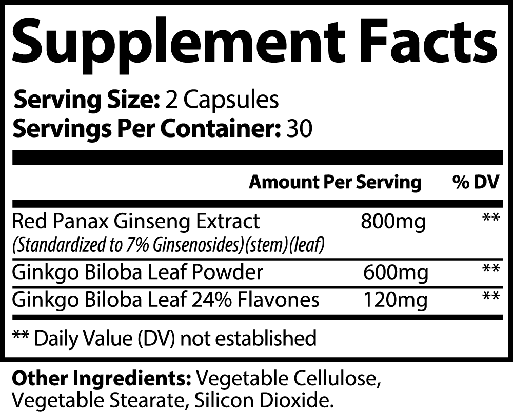 Ginkgo Biloba + Red Panax Ginseng